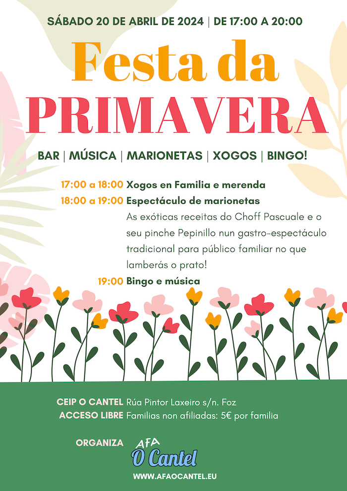 Cartel da festa da primavera 2024
